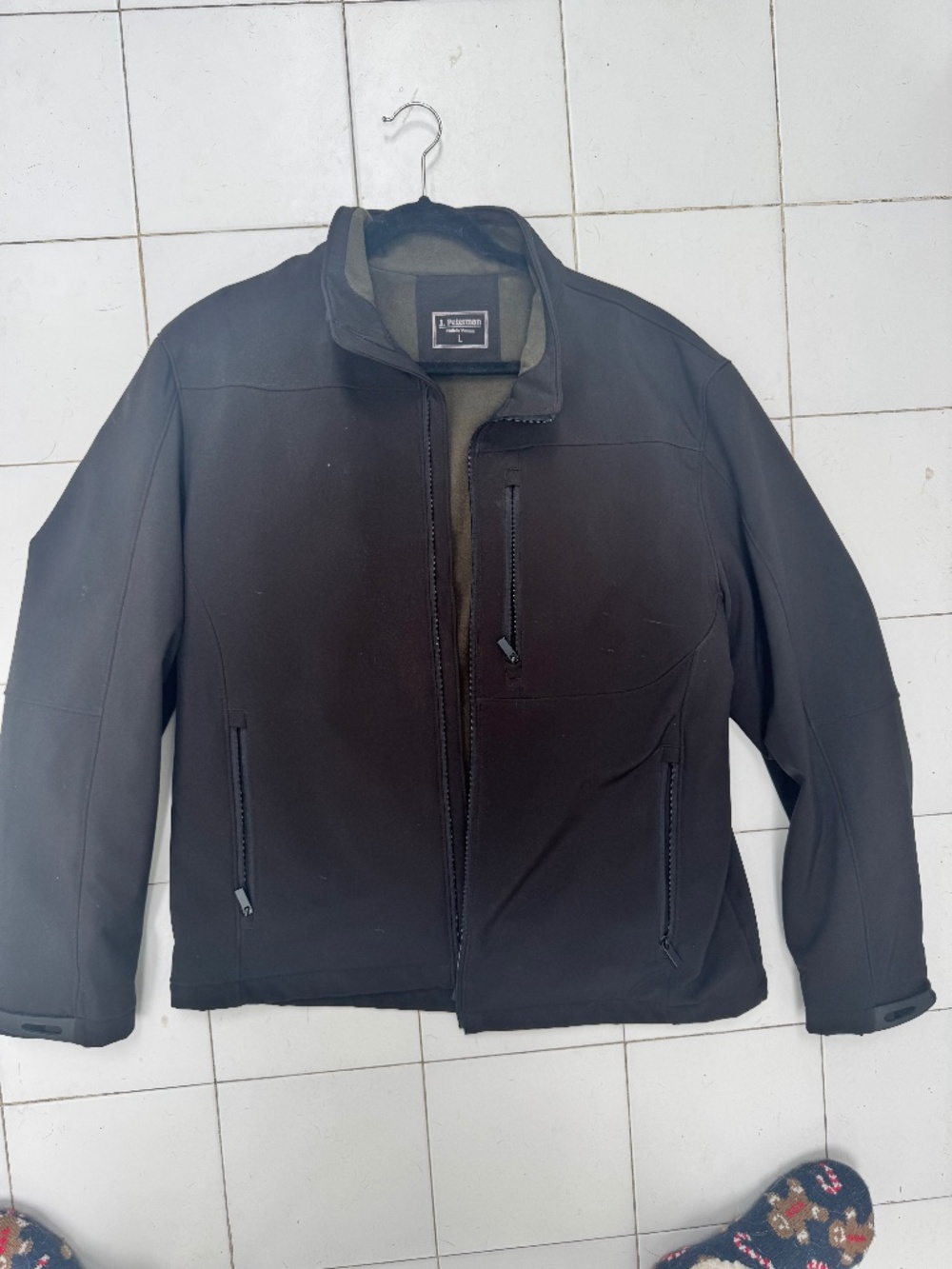 NEW J PETERMAN BLACK MENS JACKET LARGE